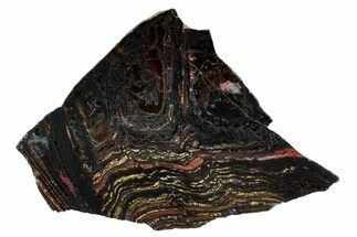 Polished Tiger Iron Stromatolite Slab - Billion Years #279758