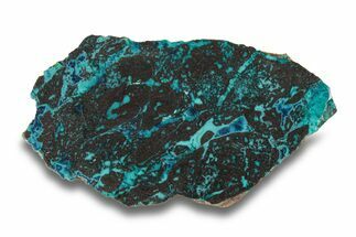 Colorful Chrysocolla and Shattuckite Slab - Mexico #280120