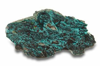 Colorful Chrysocolla and Shattuckite Slab - Mexico #280140