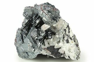 Shiny Hematite With Quartz Crystals - Italy #280529