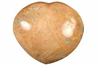 Polished Peach Moonstone Heart - Madagascar #280426