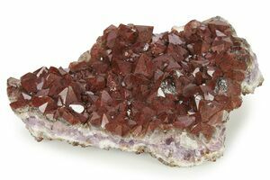 3.3 Natural, Dark Red Quartz Crystal Cluster - Morocco (#51557