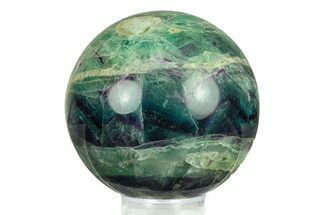 Colorful Banded Fluorite Sphere - China #284413