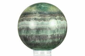 Colorful Banded Fluorite Sphere - China #284420