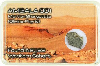 Martian Shergottite Meteorite Slice - Amgala #285586