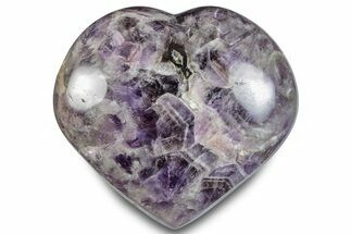 Polished Chevron Amethyst Heart - Madagascar #286167