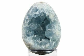 Crystal Filled Celestine (Celestite) Egg Geode - Madagascar #286201