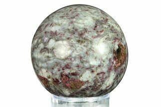 Polished Rubellite (Tourmaline) & Quartz Sphere - Madagascar #286087