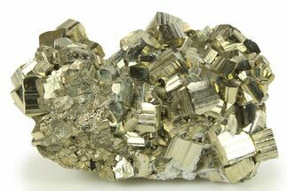 Gleaming Striated Pyrite Cluster - Peru #287613