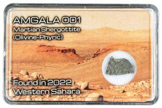 Martian Shergottite Meteorite Slice - Amgala #288239
