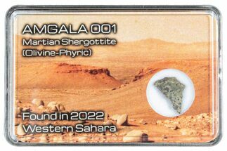 Martian Shergottite Meteorite Slice - Amgala #288241