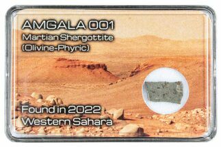 Martian Shergottite Meteorite Slice - Amgala #288245