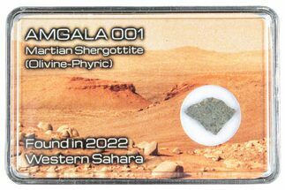 Martian Shergottite Meteorite Slice - Amgala #288297