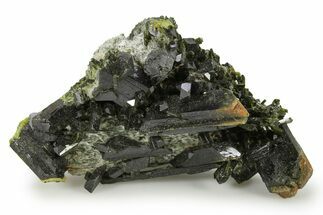 Lustrous Epidote Crystals with Actinolite - Pakistan #290479