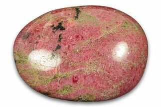 Polished Rhodonite Palm Stone - Madagascar #290804