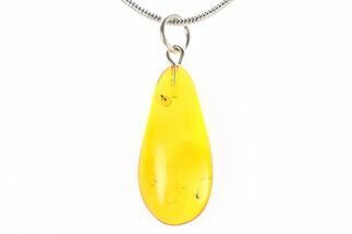 Polished Baltic Amber Pendant (Necklace) - Contains Fly! #288854