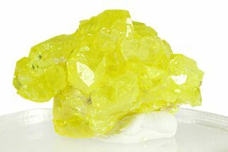 Lemon-Yellow Sulfur Crystal Cluster - Italy #293259