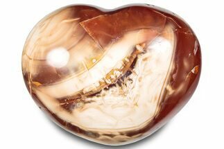 Colorful Carnelian Agate Heart #293739