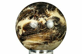 Polished Black Opal Sphere - Madagascar #297604