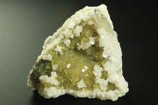 Pearly Dolomite on Yellow Fluorite - Spain #297595