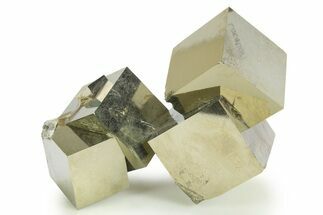 Shiny, Natural Pyrite Cube Cluster - Navajun, Spain #298975