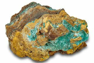 Fibrous Blue Aurichalcite Crystal Cluster - Mexico #300487