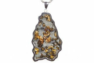 Sericho Pallasite Meteorite Pendant - Kenya #301037