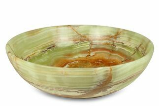 Polished Green Banded Calcite Bowl - Pakistan #301333