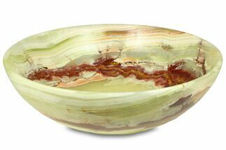 Polished Green Banded Calcite Bowl - Pakistan #301334