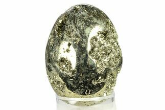 Polished Pyrite Egg - Peru #302364