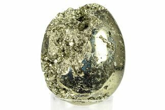 Polished Pyrite Egg - Peru #302412