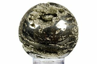 Polished Pyrite Sphere - Peru #302298