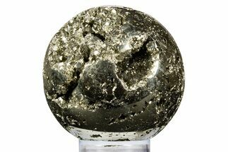 Polished Pyrite Sphere - Peru #302300