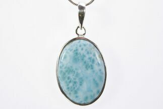 Stunning, Larimar Pendant (Necklace) - Sterling Silver #303206