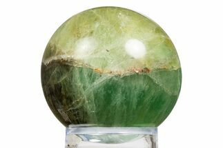 Polished Green Fluorite Sphere - Madagascar #304744