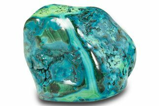 Vibrant Polished Malachite with Chrysocolla - DR Congo #305178