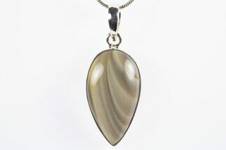 Striped Flint Pendant (Necklace) - Sterling Silver #305020