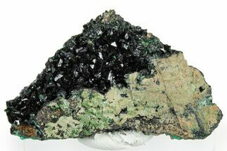 Deep-Green Libethenite Crystal Cluster - Congo-Brazzaville #306086