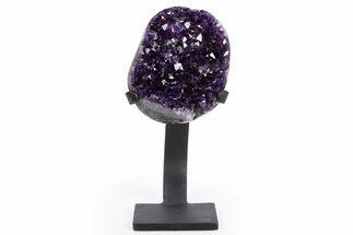 Amethyst Geode With Metal Stand - Uruguay #306886