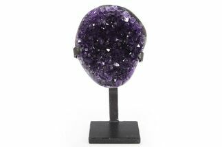 Amethyst Geode With Metal Stand - Uruguay #306944