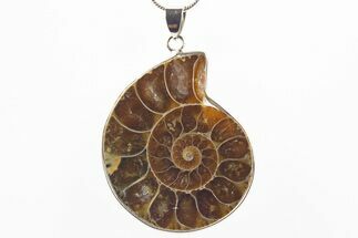 Fossil Ammonite Pendant - Million Years Old #306422