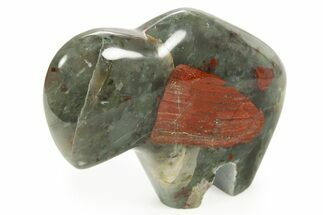 Polished Seftonite (Bloodstone/Heliotrope) Bison - Africa #308673