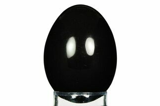 Polished Black Onyx Egg - South Africa #308705