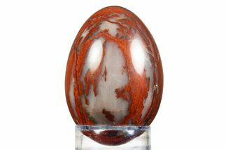 Polished Red Flame Jasper Egg - Australia #308849