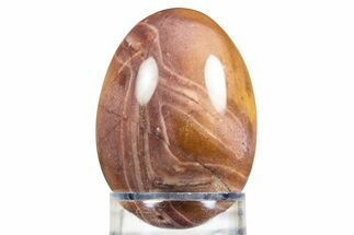 Polished Banded Rhyolite (Hickoryite) Egg - Mexico #308861