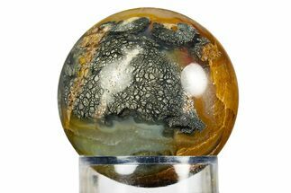 Colorful Polished Marcasite Agate Sphere - Indonesia #308979