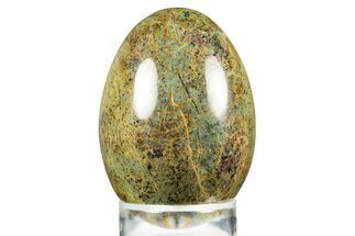 Polished Clear Creek Plasma Agate Egg - California #309095