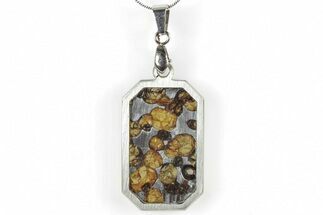 Brenham Pallasite Dog Tag Meteorite Pendant - Kansas #309165