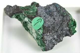 Rare Blue Buttgenbachite w/ Malachite & Cuprite - DR Congo #309643