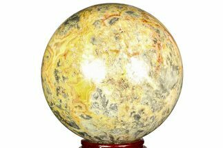 Polished Crazy Lace Agate Sphere - Mexico #311723